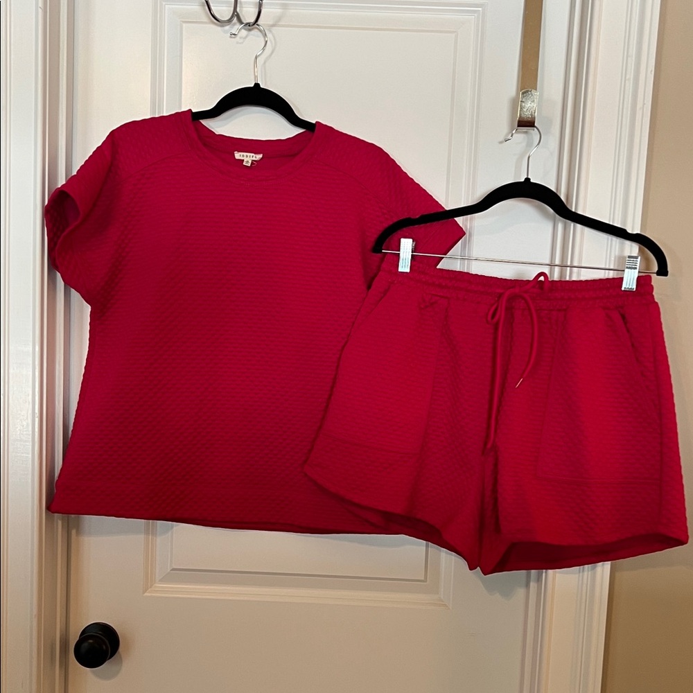 JODIFL Raspberry Women Short Set Size Medium